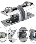 5 Pack Glass Clamps For 5 To 10mm Thick Glass Durable Rustproof Bidirectional Mounts For Shelves Partitions And Glass Rails