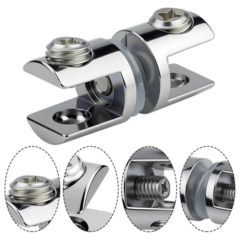 5 Pack Glass Clamps For 5 To 10mm Thick Glass Durable Rustproof Bidirectional Mounts For Shelves Partitions And Glass Rails