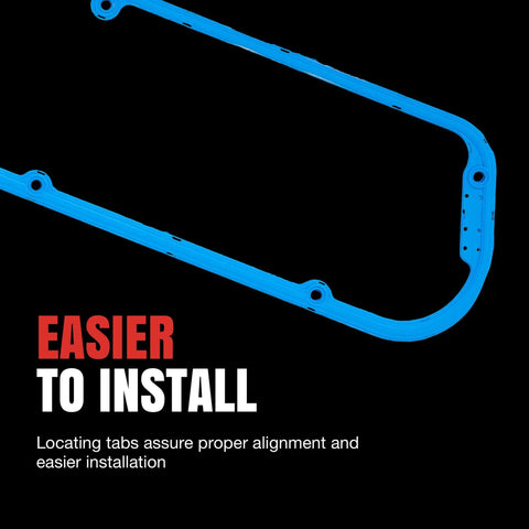 Ford F-150 Engine Valve Cover Gasket Set, Leak-Proof OEM-Style Kit For V6 And V8 Engines, Easy Install, Durable Seal, Replaces Worn Gaskets, Helps Prevent Oil Leaks And Keeps Your Ride Quiet; blue gasket