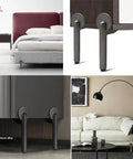 Four Pack Adjustable Table And Cabinet Leg Set With Screws Aluminum Alloy Sofa Feet For Chair Desk Cupboard Bed 18 Cm Gray
