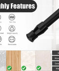 Two Piece Adjustable Window Security Bar For Sliding Glass Doors And Windows Rubber Tip Safety Lock Bar Extends image.