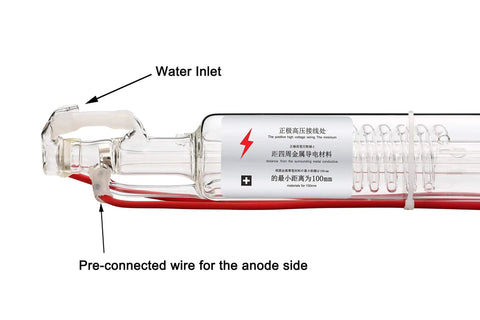 50W CO2 Laser Tube 800Mm Long 50Mm Diameter Prewired Wires For Easy Install Hassle Free Plug And Play Replacement For Laser Cutters Engraving And Cutting Machines