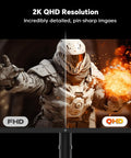 27 Inch Gaming Monitor With 200 Hz Refresh Rate 1440P QHD Fast IPS 1ms Response No Lag Built In Speakers Adaptive Sync