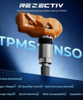 Four Pack 433MHz Tire Pressure Monitoring Sensor Kit for BMW Cars, Direct Fit OE Replacement TPMS Sensors, Durable Build, Easy Install, Perfect for Mini Cooper and Rolls Royce, Keeps You Rolling Smoothly orange TPMS sensor