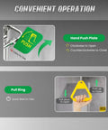 Emergency Shower And Eyewash Station Kit In 304 Stainless Steel, Hand push plate and pull ring operation details