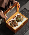 Kick Up Your Pantry Game With These Premium Ceramic Sealed Storage Jars For Loose Tea And Coffee Beans Featuring Ridiculously Tight Lids Really Cool Retro Double Bin Gift Box Organizer with two ceramic jars in a display box.