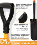 Close-up of Heavy Duty 45 Inch Orange Fiberglass Handle Spade Shovel For Digging And Trenching In The Backyard Go To Beast Digging Tool