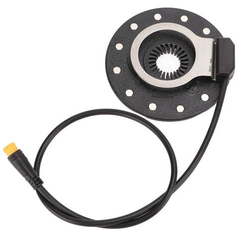 Electric Pedal Assist Sensor With 12 Magnets And Dual Hall Sensors For E Bikes Easy Install Lightweight PC Body Durable Small Hole Mount