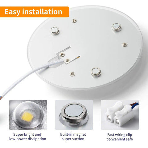 Back view of 6 Inch LED Light Engine Retrofit Kit, 20W, 2100 Lumens, 6000K Cool White, AC85 265V Range with wiring details.