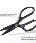 Heavy Duty Multipurpose Scissors With 8.5 Inch Stainless Steel Blades, Frosted Gray Comfort Grip Handle, Sharp Kitchen Garden Office Craft Sewing Shears For Cutting Tasks, Pruning, Diy Projects, Tough And Versatile