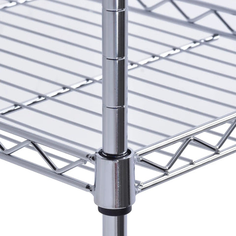 Badass Heavy Duty Steel Adjustable Wire Shelving Rack With Three Slick Chrome Shelves Delivering Killer Storage For Garages Pantries Or Basements One Inch Height Adjustments Hold Up To 264 Pounds Straight Off The Bat