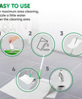 Instructional steps for using Huge Wet Floor Wipes For Squeegee Stick Extra Thick Multi Surface Cleaning Wipes 27.5 x 15.7 Inch