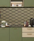 Green kitchen cabinets with Old School Brass Cabinet Pulls 3 Inch 76mm 10 Pack Classic Handles For Kitchen Cabinets Drawers Dresser Bedroom Vanity Cupboard Solid Metal Hardware With Two Screw Sizes Included installed.