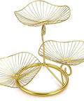 3 Tier Fruit Basket Stand With Ventilated Metal Wire Trays Modern Iron Fruit Holder For Kitchen Countertop Holds Fruits Vegetables