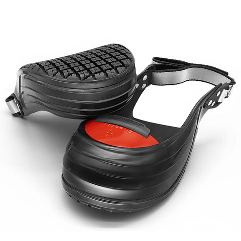 Steel Toe Shoe Covers With Grippy Slip Resistant Overshoes, CE And ASTM Certified, Ultra Lightweight Titanium Toe Cap, front view