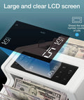 Beast Money Counter Machine With Counterfeit Detection Counts Up To 1000 Bills Per Minute LCD display showing counted bills