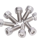 Badass 100 Piece Hex Socket Head Cap Screws And Galvanized Steel Fastener Kit With M4x0 7mm Thread showing silver screws arranged in a circle.