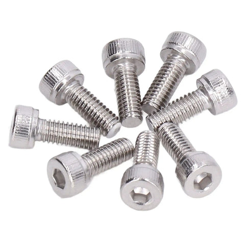 Badass 100 Piece Hex Socket Head Cap Screws And Galvanized Steel Fastener Kit With M4x0 7mm Thread showing silver screws arranged in a circle.