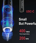 Mini Electric Screwdriver Set With 0.5 Nm Torque And 20 Precision S2 Steel Bits featuring a USB-C charging port and LED indicator.