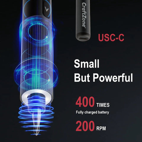 Mini Electric Screwdriver Set With 0.5 Nm Torque And 20 Precision S2 Steel Bits featuring a USB-C charging port and LED indicator.