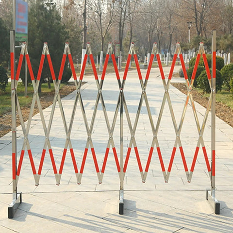No Fuss Retractable Safety Barricade, Heavy Hitter Folding Guardrail For Driveways And Jobsites, Rock Solid Traffic Fence With Bright Visibility To Lock Down Hazard Areas Swiftly