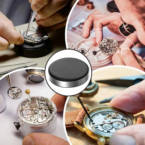 Round Leather Watch Cushion And Movement Holder Pad For Repair Jobs, Case Protector Pad, Watch Maintenance Mat, Pro Grade Repair Kit
