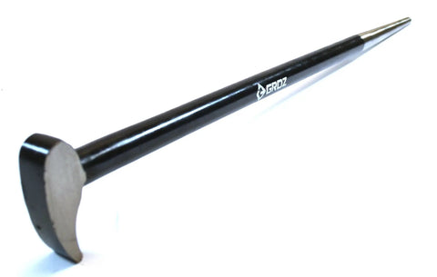 20 Inch Roll Head Pry Bar Heavy Duty Prying Tool Made From Chrome Vanadium Steel Forged Construction displayed on a white background
