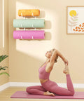 Garage Gym Must Have Space Saving 3-Tier Wall Mount Yoga Mat Rack For Mats, Foam Rollers, Blocks And Gear