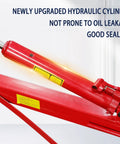 Heavy Duty 2 Ton Folding Hydraulic Engine Hoist With Telescopic Boom And Six Durable Casters showing upgraded hydraulic cylinder with robust sealing.