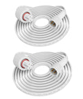 Badass Reliable Two Pack Of Thirteen Foot Outdoor Extension Cords Providing Ip Six Eight Waterproof Protection For Govee Permanent Outdoor Light Arrays Now.