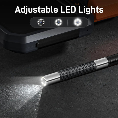 10ft Articulating Borescope For Mechanics And HVAC Inspections Two Way Camera Probe with adjustable LED lights