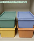 8 Pack Stackable Storage Bins With Lids 5 Quart Plastic Toy And Craft Organizer Boxes Colorful Containers For Playroom