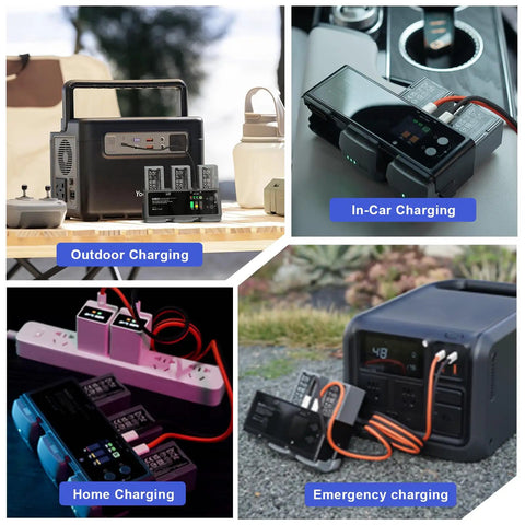 Versatile 200W 3 Channel Fast Charging Hub for Air 3 And Air 3S Drone Charge All Batteries At Once With App Control in multiple settings