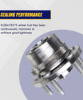 Two Piece Wheel Bearing And Hub Assembly 512460 For Ford Explorer 2011 2018 And Police Interceptor Utility 2013 2018 Front Or Rear 5 Lug With ABS Drop In Ready Direct Replacement Premium Quality Set shown with sealing performance text
