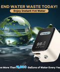 No More Cold Showers Straight Hot Water From Any Tap With This Smart Under Sink Recirculating Pump visible in water with digital display.