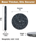 Dimensions and design of Blue Pearl Granite Paper Towel Holder for Kitchen Countertop.