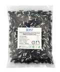 1000 Pcs Wire Ferrules Kit For 14 AWG 2.5mm2 Copper Insulated Crimp Connectors Black in plastic packaging