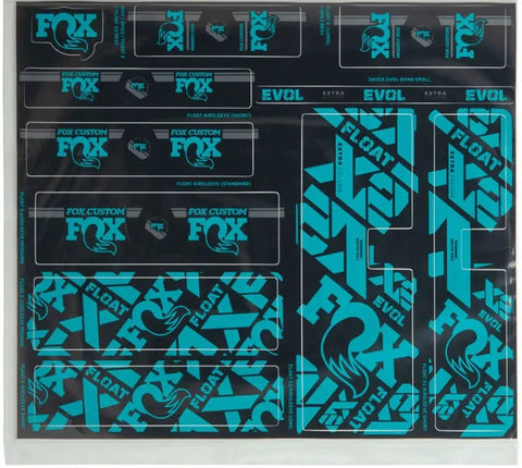 Turquoise Fork And Shock Decal Kit For Mountain Bikes One Size Durable Weather Resistant Vinyl Finish Easy Install