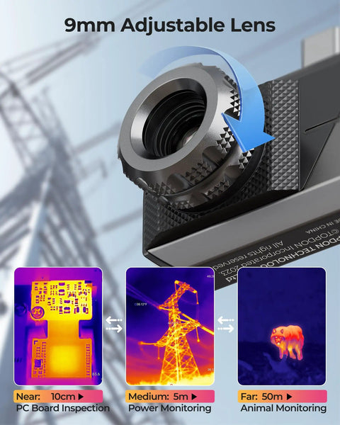 256x192 IR Thermal Camera For Android With 9mm Adjustable Focus Lens Night Vision Monocular Infrared Imager 25Hz Frame Rate Techie Friendly -4F To 1022F Temperature Range For PCB And Component Inspection Infrared Test Report showing various monitoring capabilities