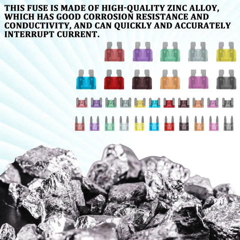 300 Piece Car Fuses Kit All In One Blade Fuse Assortment For Micro Mini And Standard Sizes with zinc alloy material