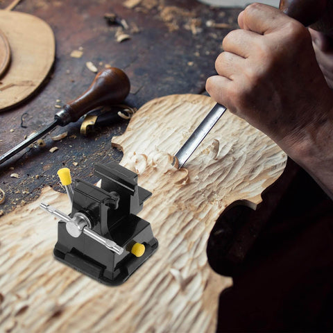 Mini Bench Vise With Suction Base Table Clamp For Carving Jewelry DIY Crafting And Micro Workholding, Pro Grade Flat Jaw Precision Vise