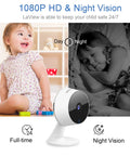Four Pack Indoor 1080P Security Cameras With Motion Detection Night Vision And Two Way Audio For Slick Pet Monitoring
