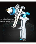 Heavy Duty Pneumatic Paint Sprayer Kit With 1.3mm Nozzle And Advanced Fifteen Hole Atomizing Tip For Flawless Car And Truck Aerograph Work Knockout Finish Guaranteed Top Shelf Quality Everyday, detailed view of spray gun.