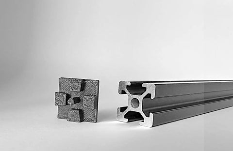End Cap Set For 2020 Aluminum Extrusion Profiles, 25 Pieces, 20mm By 20mm Black Plastic End Caps, Snug Fit With Four Point Contact For Superior Grip, Beefier Than Competitors, Will Not Break Easily, Made In USA on 20x20 aluminum profile