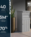 Secure Outdoor Parcel Drop Box With Lock For No Contact Front Porch Deliveries Weather Resistant 33 Gallon Package Storage