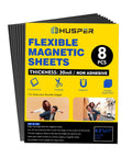 Non Adhesive Magnetic Sheets 8.5 By 11 Inch 30 Mil Thick 8 Pack Flexible Blank Magnet Sheets packaging front view