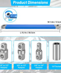Offset Extension Wrench Set With 15 Inch Reach, Impact Ready Socket Wrench Kit includes adapters and socket