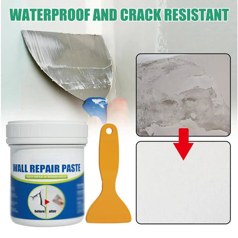 Fast Drying Wall Repair Paste With Scraper For All Surfaces Waterproof Crack Resistant Spackle Quick Fix Hole Fill Sealant