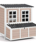 40 Inch Wooden Chicken Coop With 3 Lockable Nesting Boxes For 4 To 6 Chickens Outdoor Hen House With Removable Tray