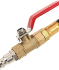 Top Rated Premium Boss Level European Cylinder Pressure Hose Rubber Alloy For Engine Leak Test Quick Connect No Leak Setup Fits Air Compressor And Auto Diagnostic Tools Easy Install Heavy Duty Performance For Garage Crew brass valve hose with red lever and quick-connect fitting